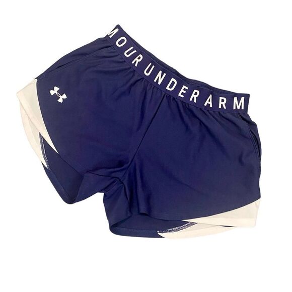 Under Armour | Navy Blue and White Track Shorts - Picture 3 of 15